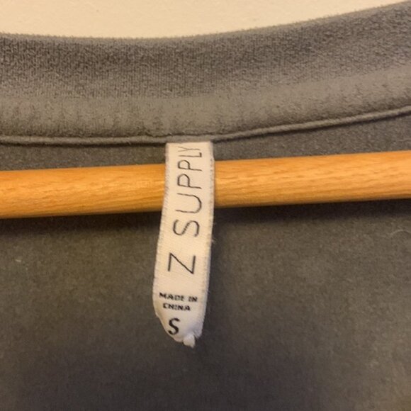 Faux Suede Pocket Tee - Picture 3 of 3